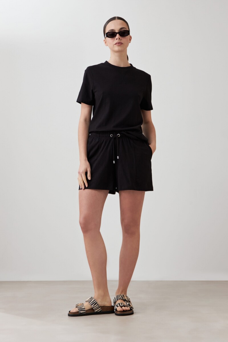 Remera manga corta negro