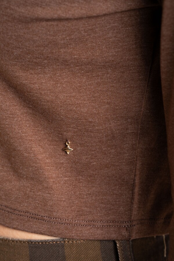 Polera Algodón Elastano Chocolate