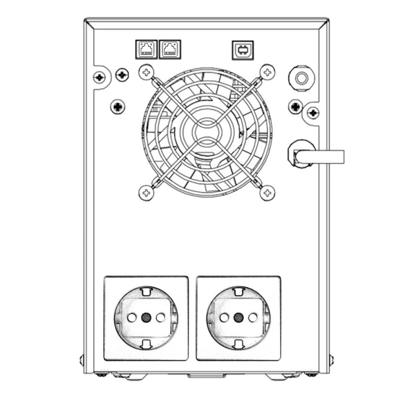 UPS Hikvision 2000va / 1200w con pantalla LCD UPS Hikvision 2000va / 1200w con pantalla LCD
