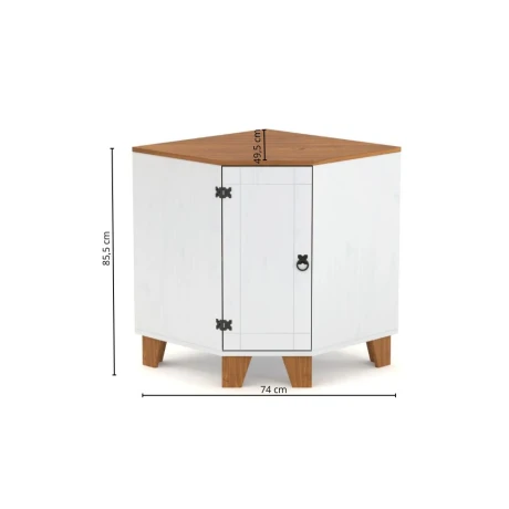 Bajo mesada esquinero Linea Naturale Blanco