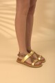 Sandalias Cruz Tostado y dorado