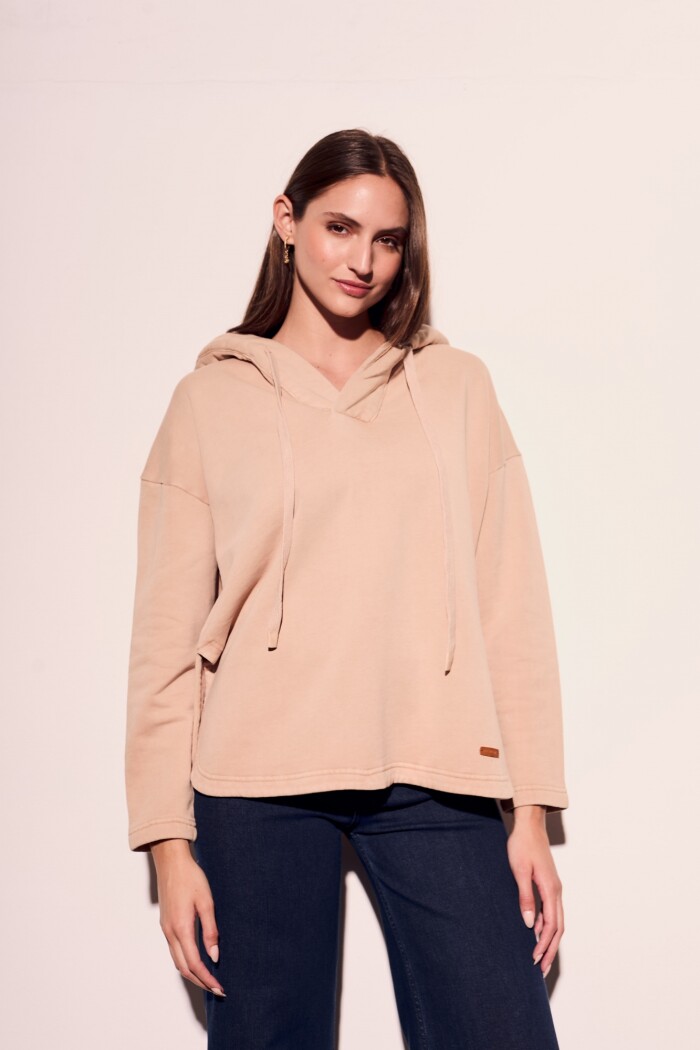 Sweater Algodón Lavado Rosa