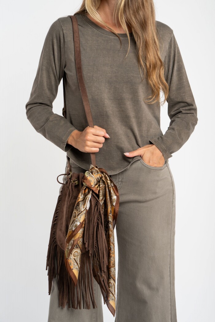 Remera Algodon Lavado Oliva