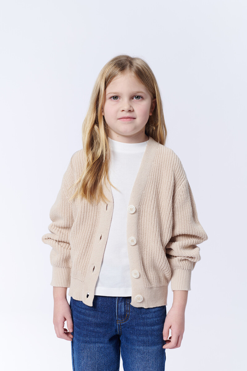 Cardigan Punto Beige