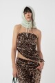 Top strapless asimétrico Cobre