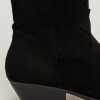 Bota caña alta Jolene en efecto gamuza Negro