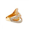 Anillo Tiras-Oro 18k-Piedra Zirconia-AN9523 conpiedra