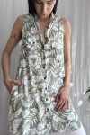 Camisa Gla Verde y blanco