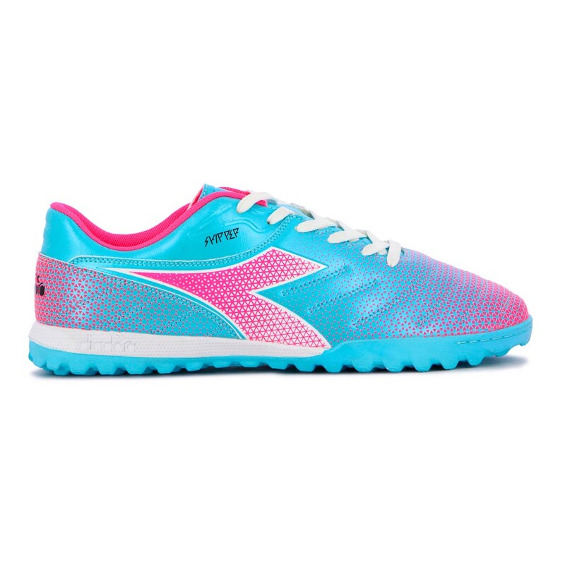 Zapato Fútbol Skipper Tf Diadora Teen Aguamarina-fucsia