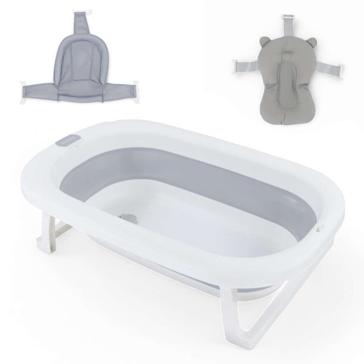 Bañera Plegable Con Almohadon Y Reductor Bebesit - Gris 