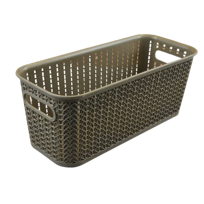 Cesto organizador simil ratán 5,5lts GRIS
