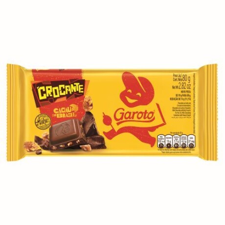 Chocolate GAROTO Tableta 80 Grs Crocante