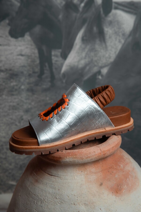 Square Sandal Plateado