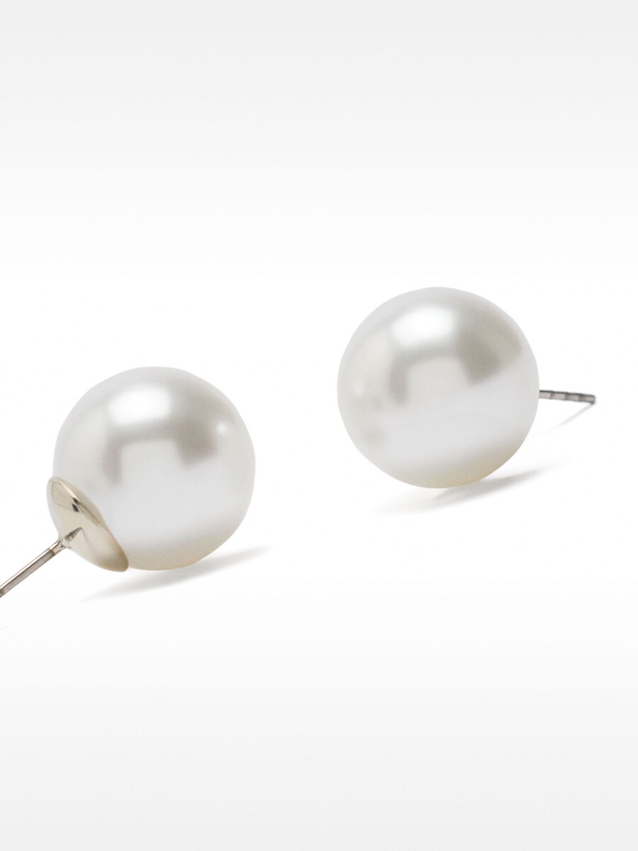 Pendientes Con Perlas beige