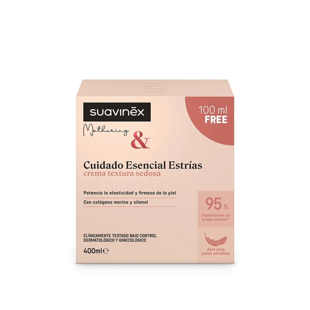 Crema Para Estrias Suavinex Cuidado Esencial 400 Ml. 