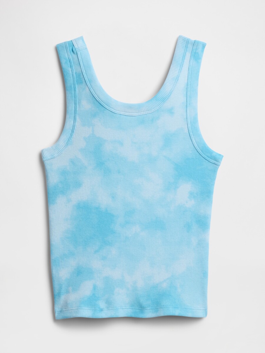 Musculosa Rib Niña - Blue Tie Dye 