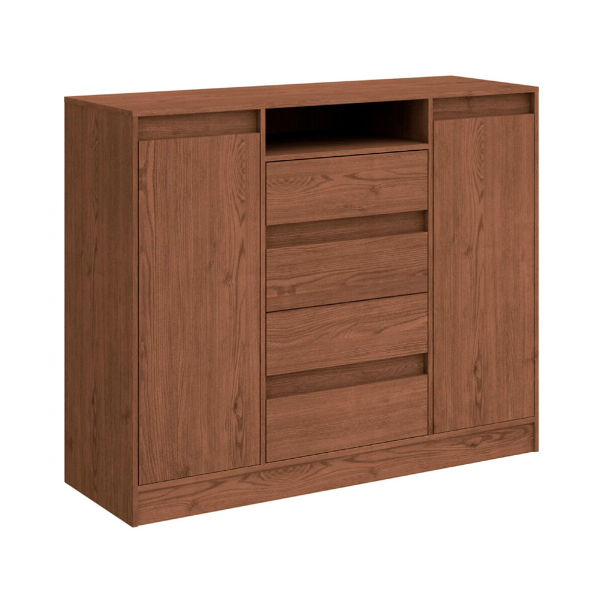 Cómoda Noble 4 Cajones 2 Puertas Macadamia 