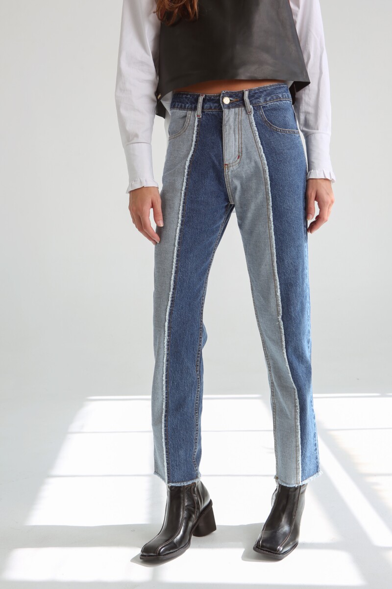 JEAN MOM LAR Azul Y Celes