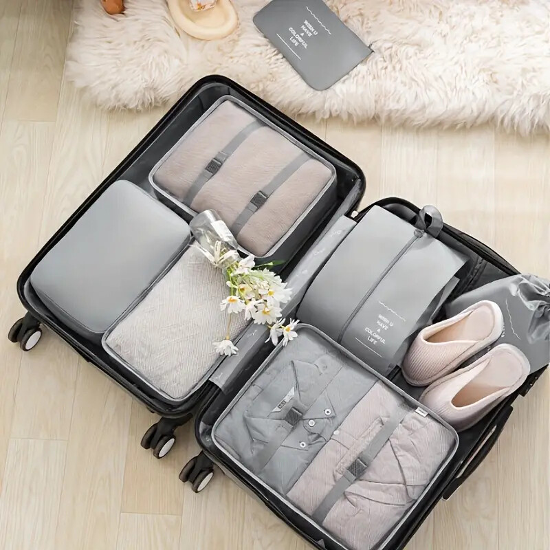 Set 7 bolsas organizadoras equipaje de viaje para valija Set 7 bolsas organizadoras equipaje de viaje para valija