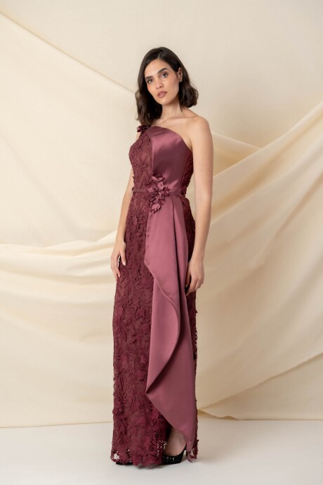 VESTIDO CONSTANCE Bordó