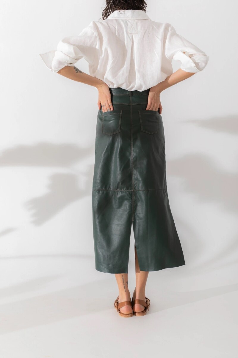 FALDA TANTA COURO LONG Verde