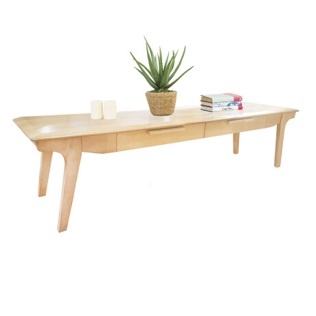 RACK DE LIVING PARA TV MADERA NATURAL-BEIGE ELLIE NATURAL