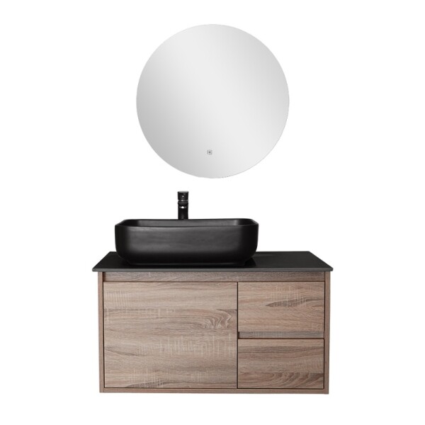 CONJUNTO DE BAÑO HABITARE MODELO SY1065-80 / MUEBLE + BACHA + ESPEJO C/ LUZ LED Conjunto De Baño Habitare Modelo Sy1065-80 / Mueble + Bacha + Espejo C/ Luz Led