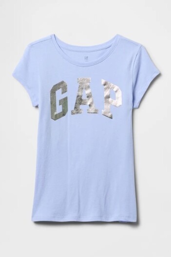 Remera Logo Gap Niña Blue Crystal
