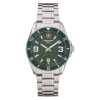 Reloj Swiss Alpine Military Sentinel 7073.1134 para Hombre con Malla de Acero Verde