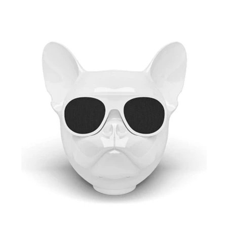 PARLANTE PORTATIL BLUETOOTH CARA PERRO LENTES BLANCO PARLANTE PORTATIL BLUETOOTH CARA PERRO LENTES BLANCO