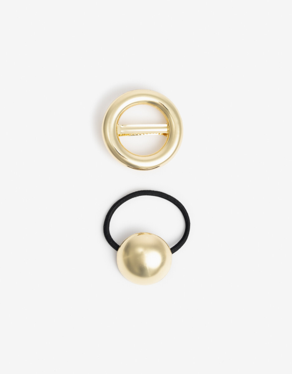 Set De Hebilla Y Gomita Elástica Cuff 