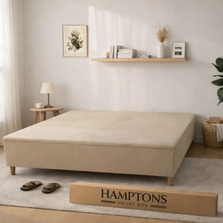 Sommier Queen Hamptons Hybrid Silver Smart Box Baúl Beige