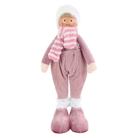 Muñeca adorno de navidad rosada Muñeca adorno de navidad rosada