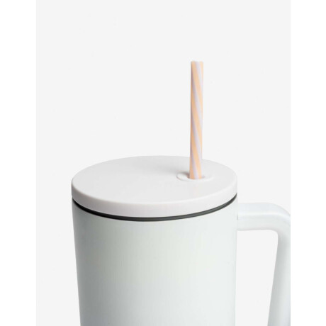 Vaso Metálico ''lo Quiero Todo'' Blanco Hueso