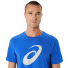 Polo Training Spiral Logo Graphic Cotton Blend Tee Hombre Illusion Blue