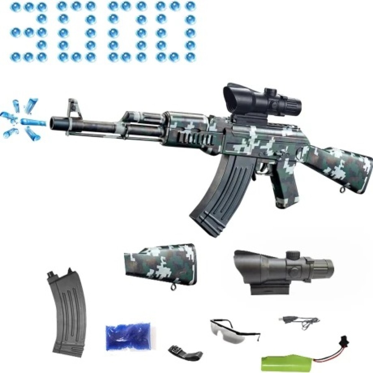 Rifle ametralladora Hidrogel AK47 