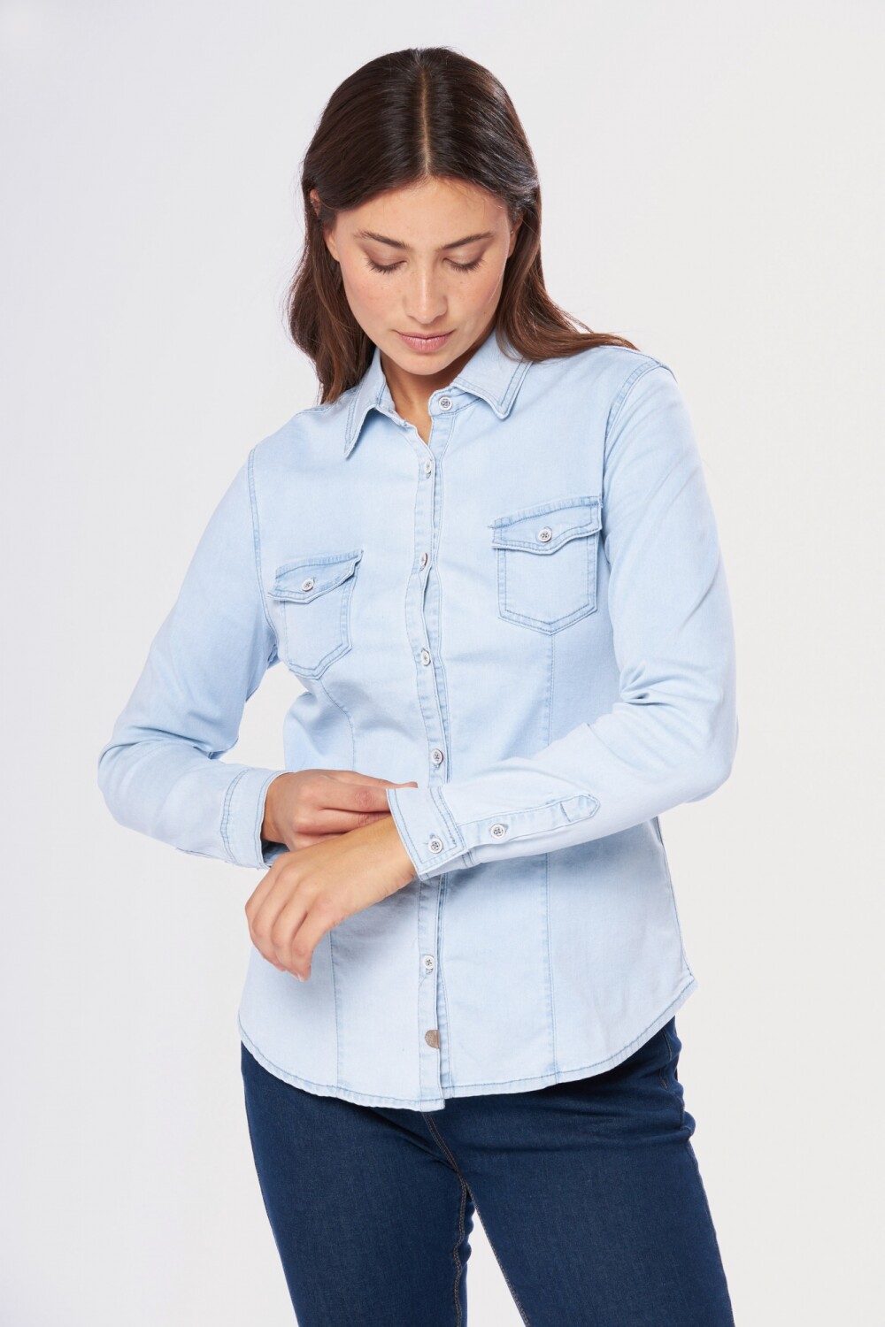 CAMISA DE JEAN Celeste