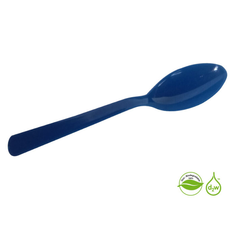 Cuchara Biodegradable x10 Unidades Azul