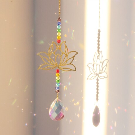 Atrapasol Flor De Loto Dorado