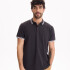 Remera Polo Stripped Negro