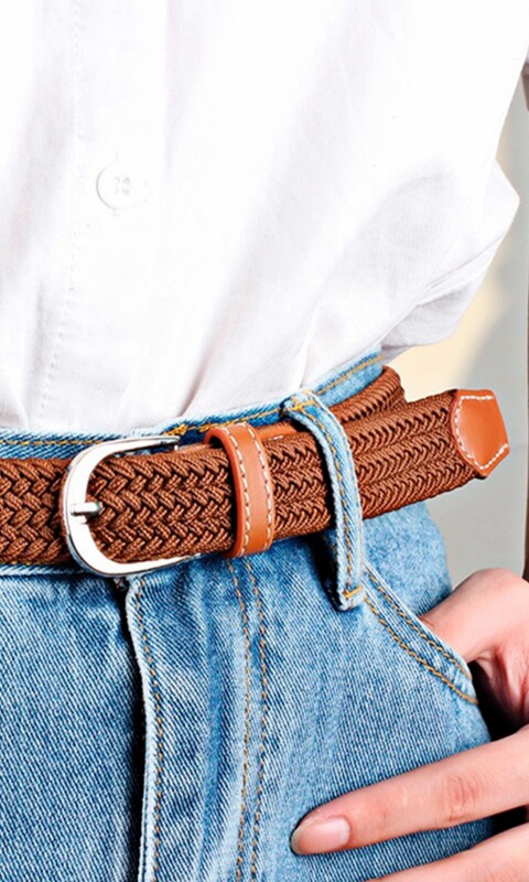 CINTO UNISEX ELASTIZADO MARRÓN