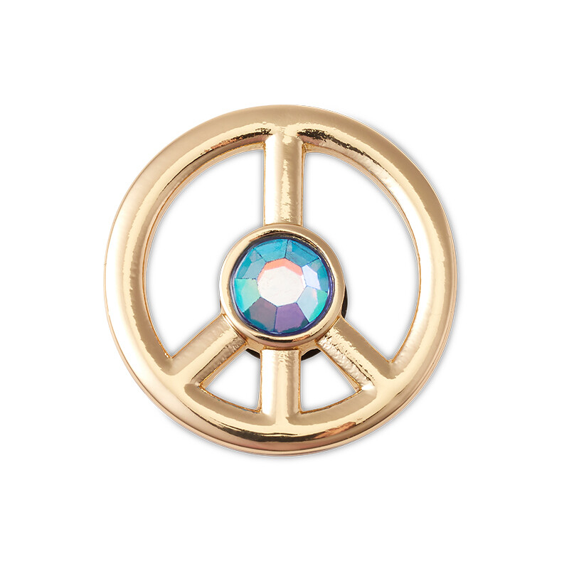 Jibbitz™ Charm Gold Peace Multicolor