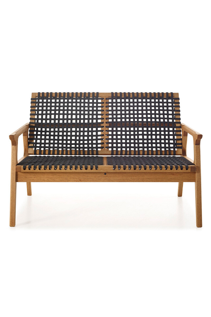 TRACO SOFA SOFA TRACO 2 LUGARES CUERDA NEGRA 119x72x83CM JATOBA