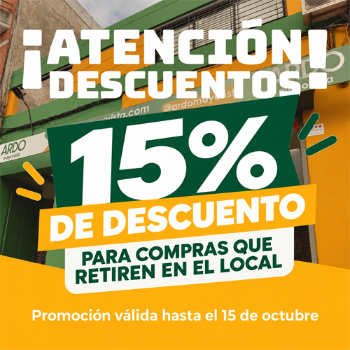 15% Retiro Local