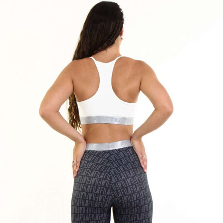 Fila Top Mujer Train Elastic Ii Blanco-Negro