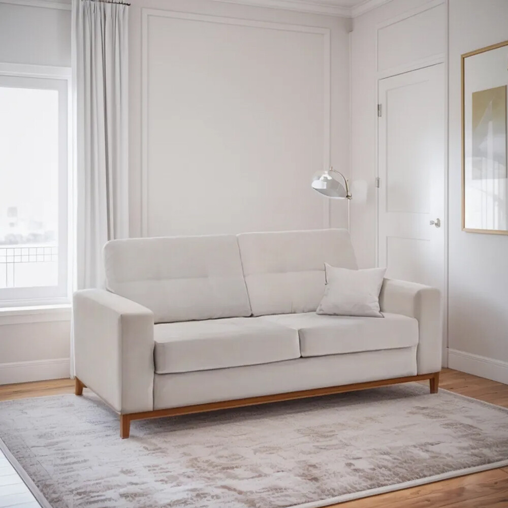 Sofá sillón 3 cuerpos - Patas en madera beige