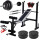 Banco Pecho + Scott + Barra 150 +2 Mancuernas +40kg 4 Discos 10kg