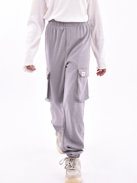 PANTALON CARGO BELISA GRIS OSCURO