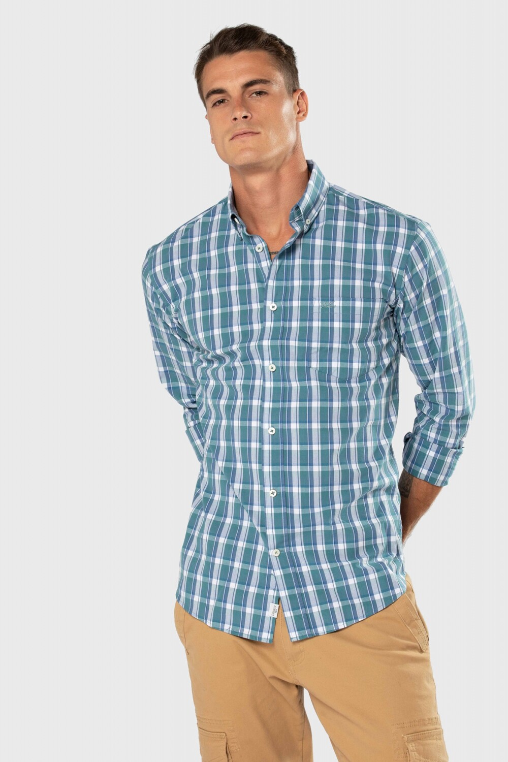 CAMISA A CUADROS Verde
