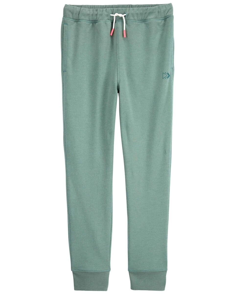 Pantalón de algodón, con cordón, verde 